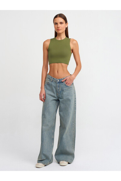 30125 Crop Top-haki - Haki - 14