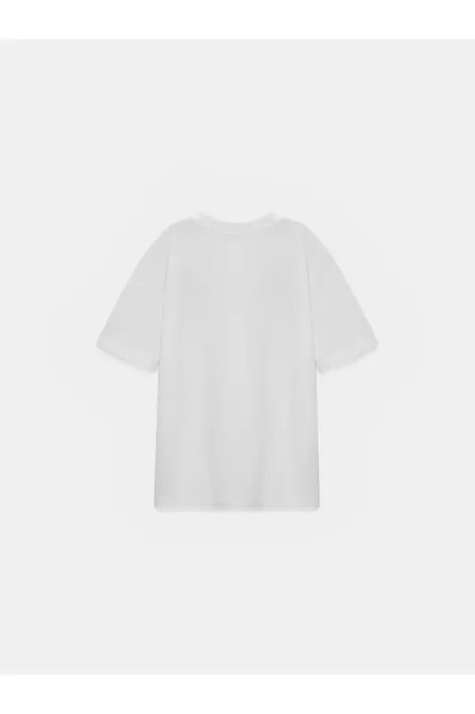 30312 Decorative Stitched Crew Neck T-Shirt-White-whiteeee - 6