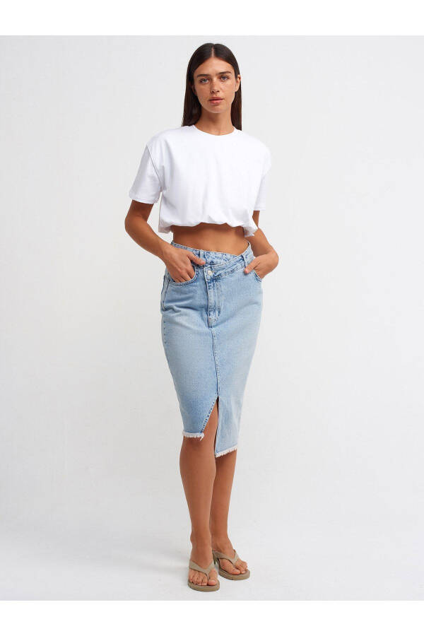 30402 Elastic Detail T-shirt - White - 3