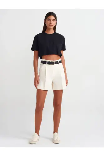 30402 Rezina detallari bor futbolka - Qora - qora - 3