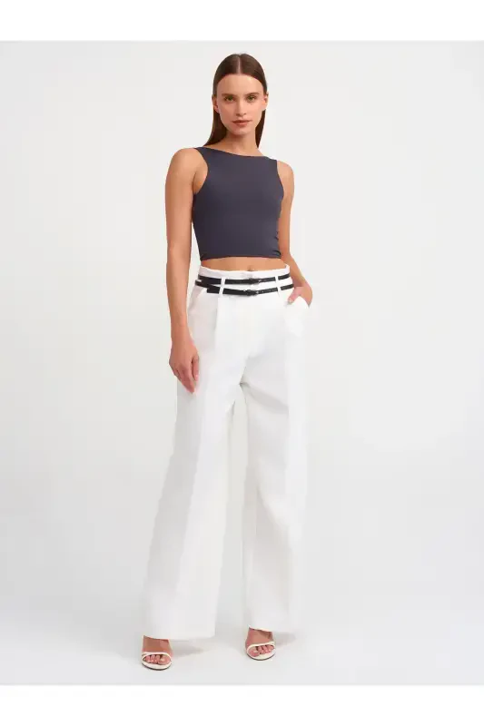 30673 Open Back Crop Top-anthracite-Anthracite - 3