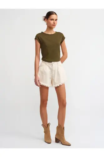 30699 Cotton T-shirt-Khaki-Khaki - 3