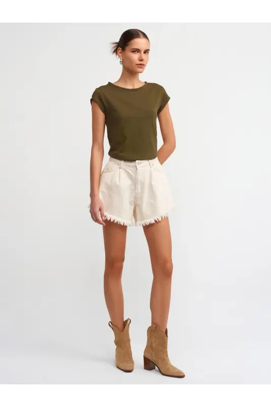 30699 Cotton T-shirt-Khaki-Khaki - 3