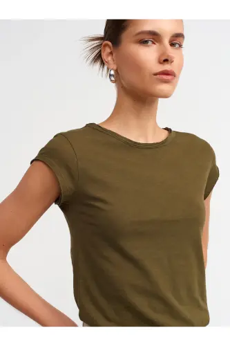 30699 Cotton T-shirt-Khaki-Khaki - 4