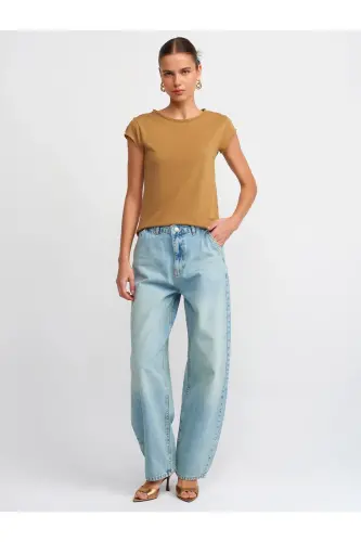 30699 Cotton T-shirt-Light Khaki-Light Khaki - 3