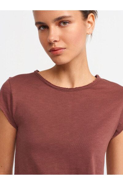 30699 Paxta T-shirt - Qahva - 12