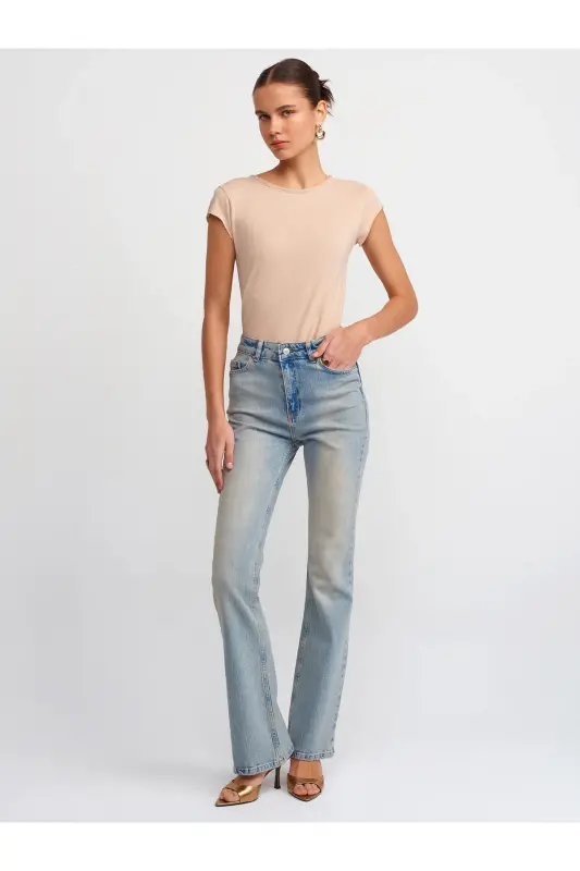 30699 Paxtalik futbolka-Bej-Bej - 3