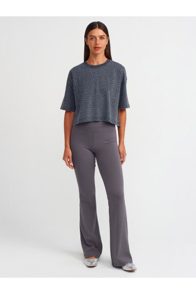 30710 Футболка оверсайз с каменным принтом - Антрацит - 3