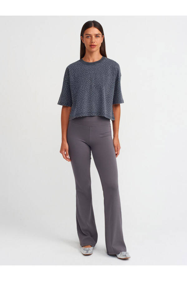 30710 Stone Printed Oversize T-shirt - Anthracite - 11