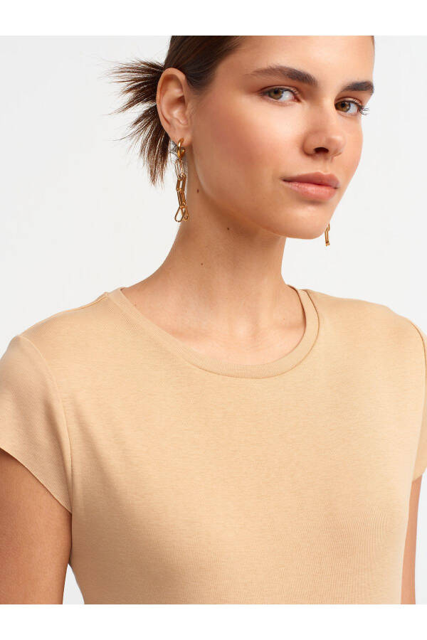 30719 Bicycle Neck T-shirt - Beige - 12