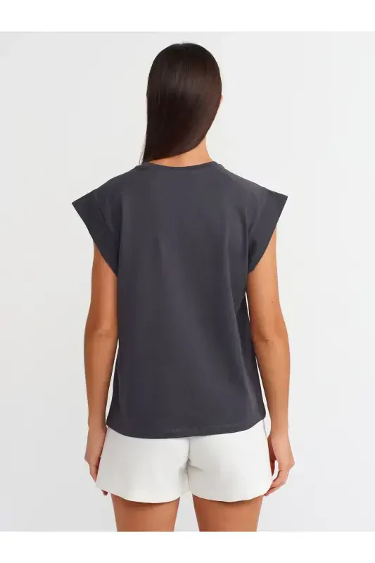 30724 Cotton T-shirt-Anthracite-Anthracite - 2