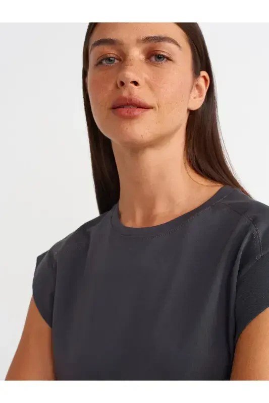 30724 Cotton T-shirt-Anthracite-Anthracite - 4