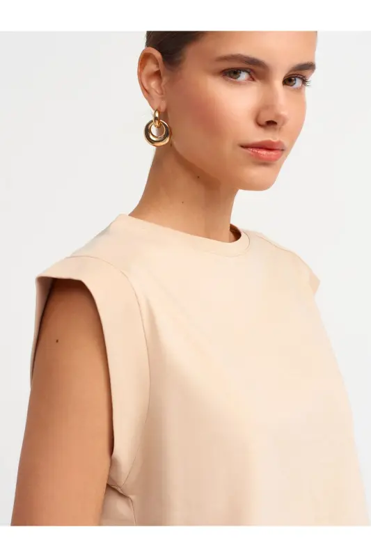 30724 Cotton T-shirt-Beige-Beige - 1