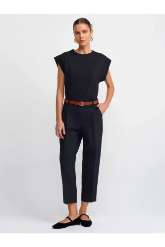 30724 Pamuklu T-shirt-Siyah - Siyah - 4