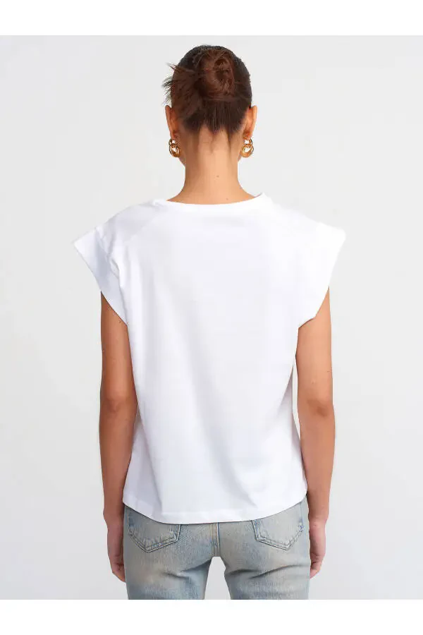 30724 Paxta T-shirt - Oq - 2