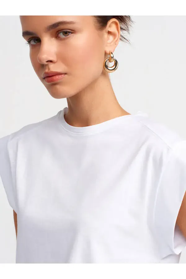 30724 Paxta T-shirt - Oq - 4