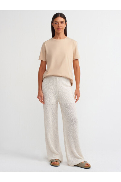 30740 Crew Neck Cotton T-shirt - Light Beige - 15