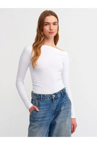 30770 Ruffled Asymmetric Top-White - 17