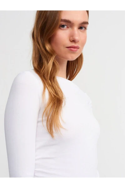 30770 Ruffled Asymmetric Top-White - 10