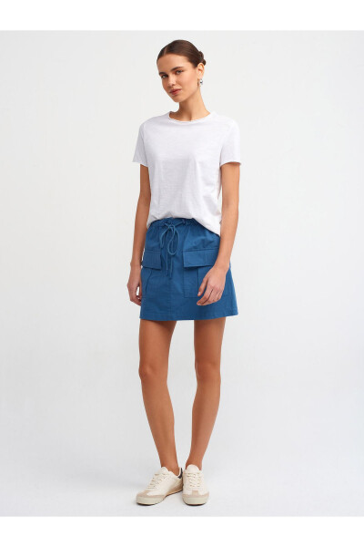 30817 Davra Yaka T-shirt - Oq - 3