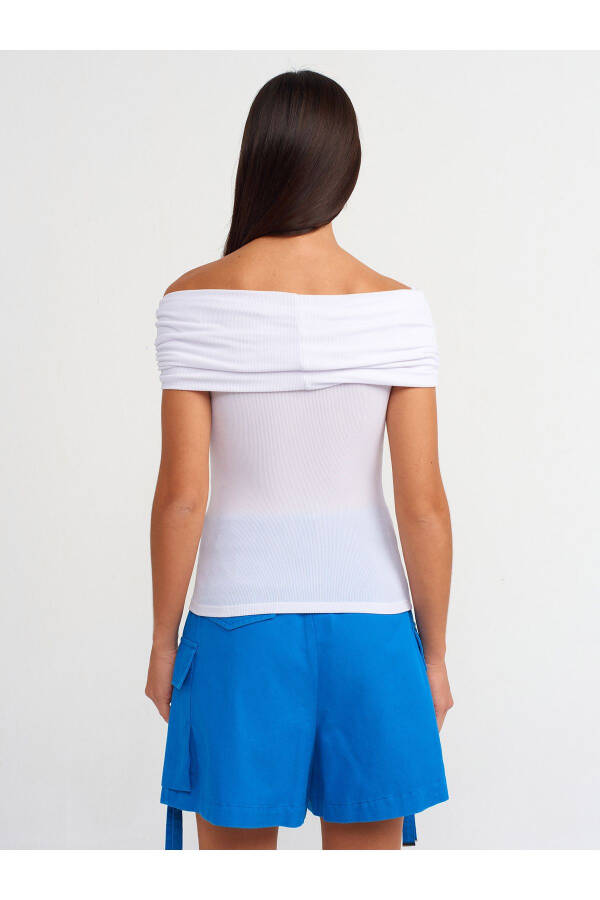 30851 Off-Shoulder Blouse - White - 10