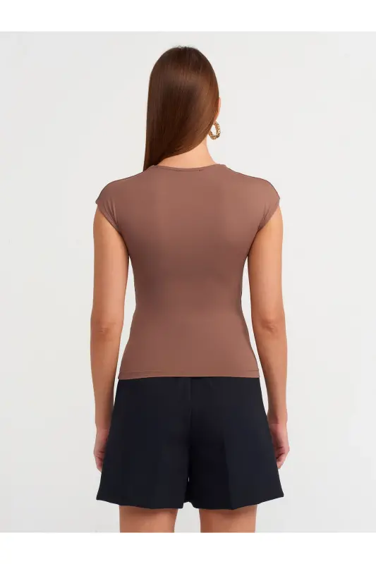 30856 Poliamid T-shirt-S.Kahve - S.Kahve - 2
