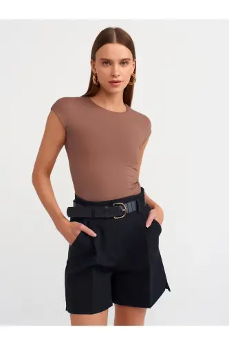 30856 Poliamid T-shirt-S.Kahve - S.Kahve - 4