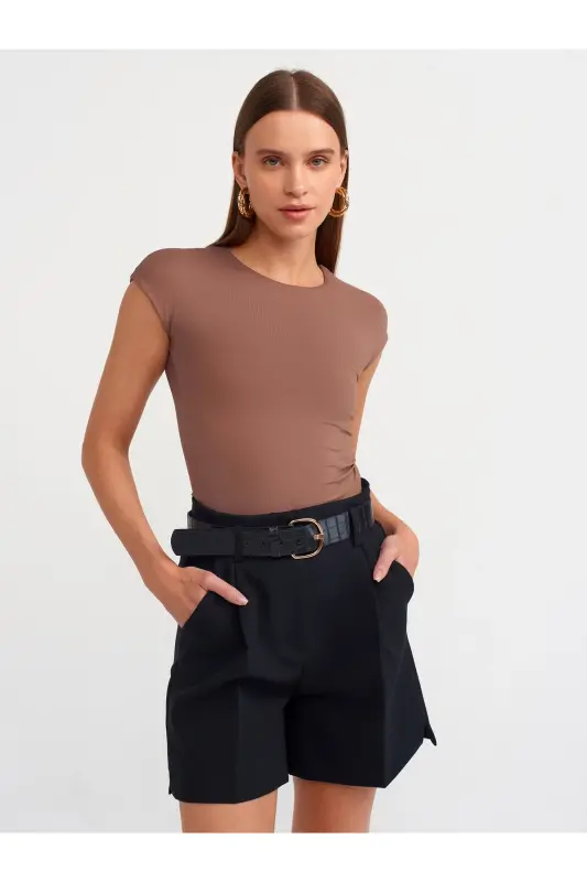 30856 Poliamid T-shirt-S.Kahve - S.Kahve - 4