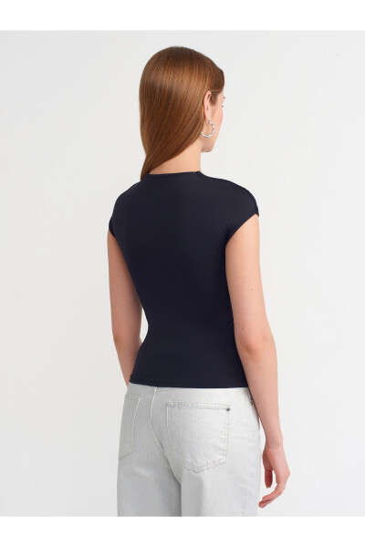 30856 Poliamid T-shirt-Siyah-Siyah - 14