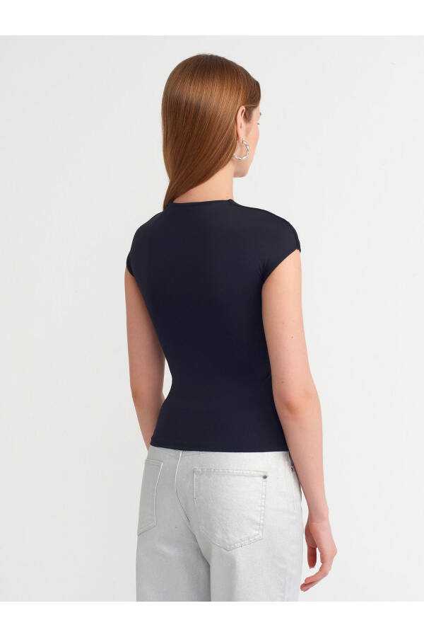 30856 Poliamid T-shirt-Siyah-Siyah - 10