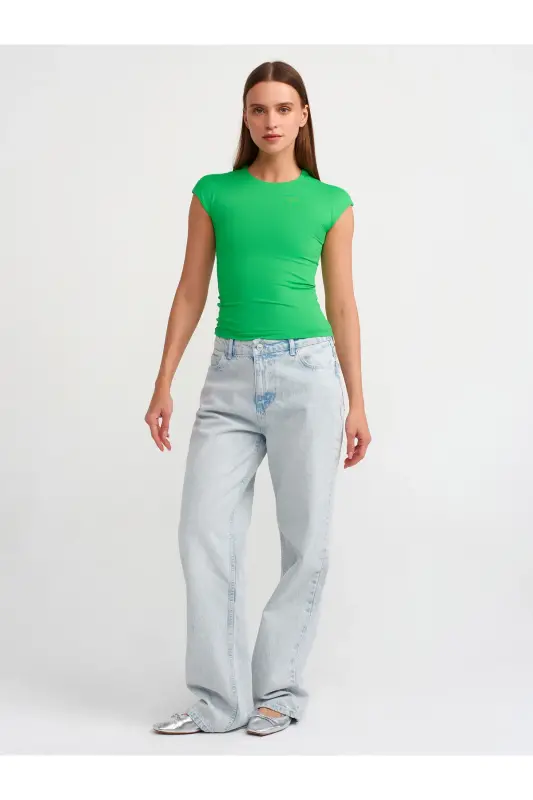 30856 Polyamide T-shirt-Green-Green - 3
