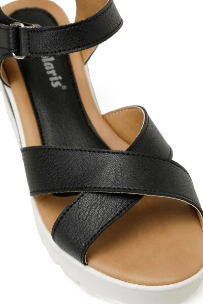 308569.Z 5FX Black Women's Wedge Heel Sandal-Black - 7