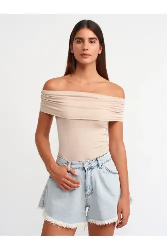 30919 Off-Shoulder Top - Beige 