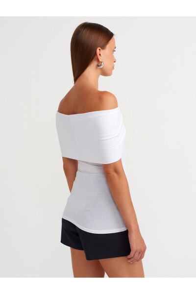 30919 Off-Shoulder Top - White - DILVIN (1)