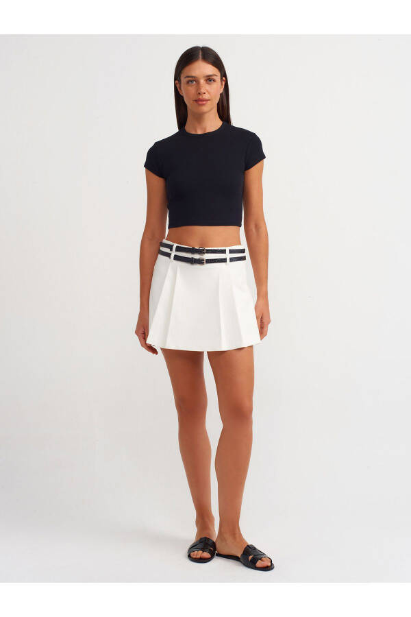 30936 Обтягивающий кроп-топ - Черный - 8