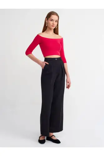 30937 Off-Shoulder Top-Fuchsia-Fuchsia - 3