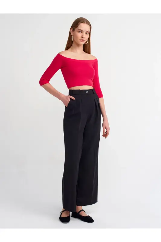 30937 Yelkasi Ochiq Top-Fuchsiya-Fuchsiya - 3