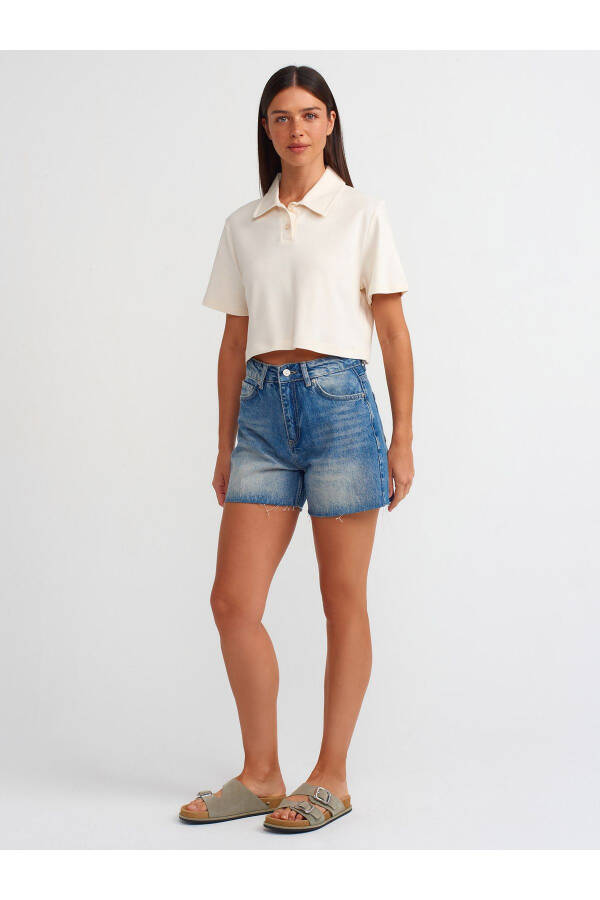 30961 Polo Yaka Paxta T-shirt - Suyak - 15