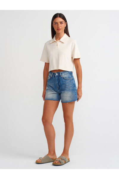 30961 Polo Yaka Paxta T-shirt - Suyak - 11