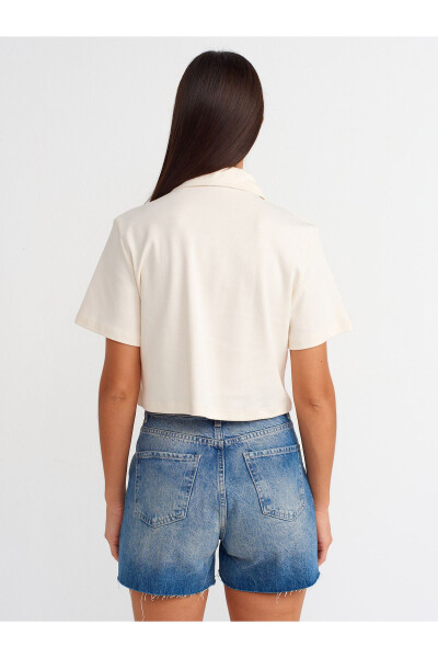 30961 Polo Yaka Paxta T-shirt - Suyak - DILVIN (1)