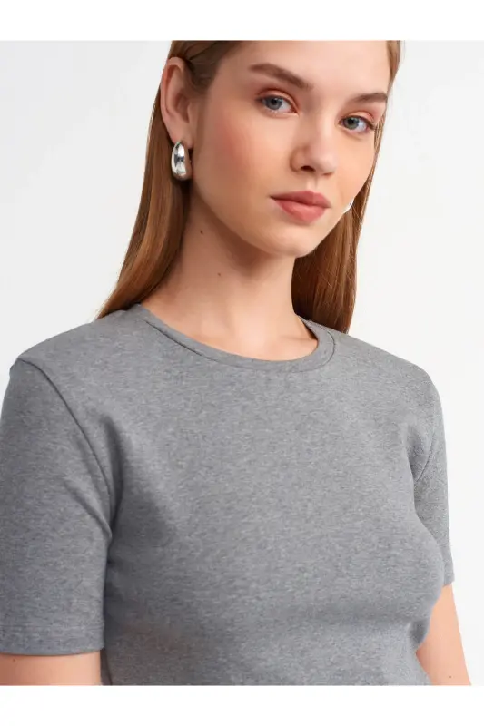 30995 Crop T-shirt-Anthracite-Anthracite - 3