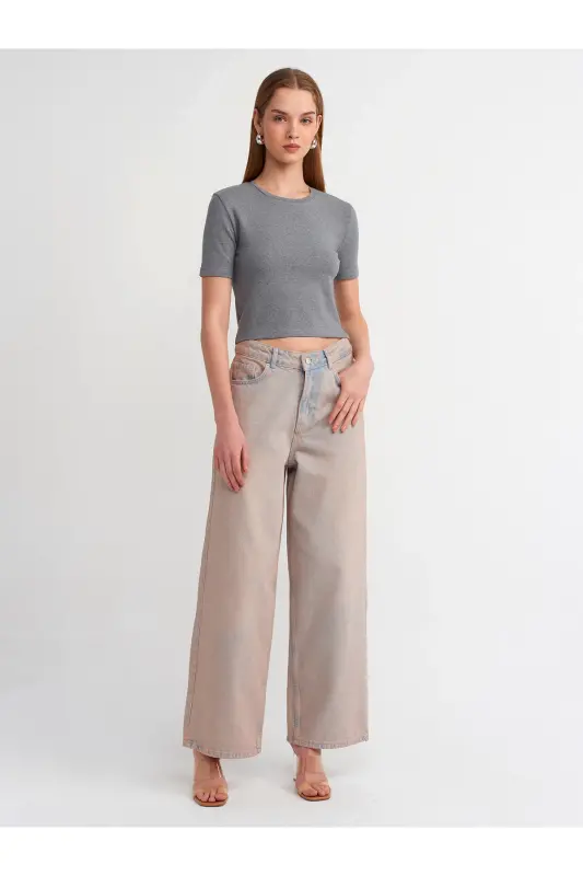 30995 Crop T-shirt-Anthracite-Anthracite - 4