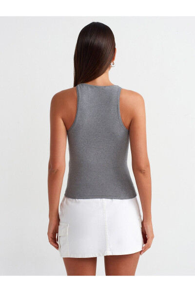 30999 Halter Neck Top - Anthracite - 9