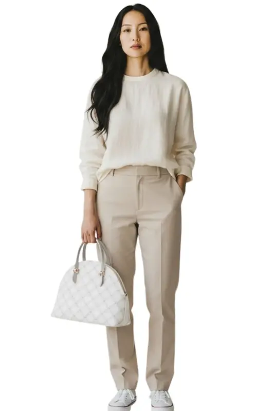 30x23x11cm Mademoiselle women's shoulder bag 100210525-White - 6