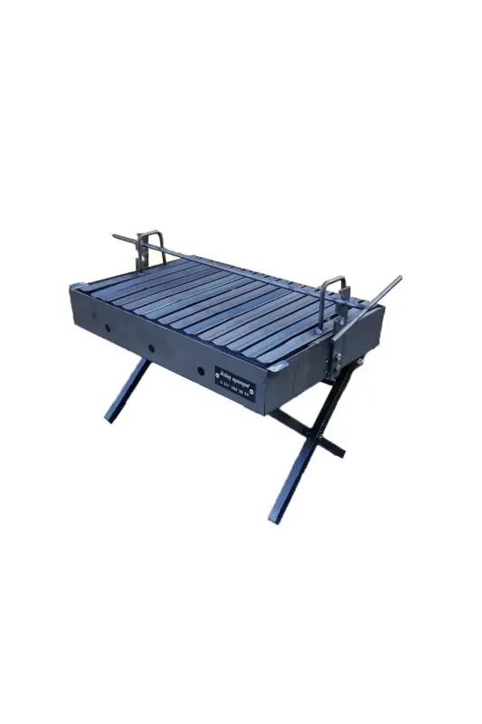 30x45 Foldable Leg Camping Grill Picnic Grill Suitable for Making Kokorech Skewers and Cag Kebab - İKLIM