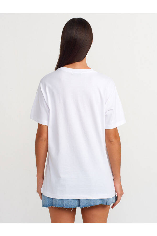 31065 Baksı Detailed T-shirt-White - 10