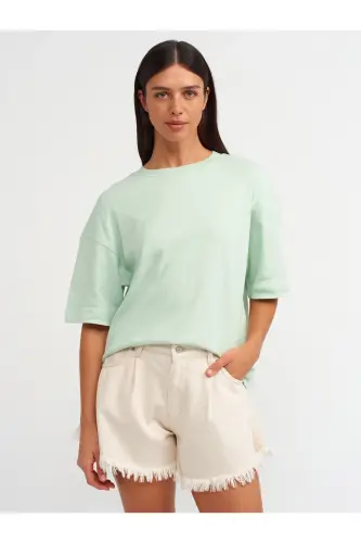 31067 Cotton Padded T-shirt-light green-light green 