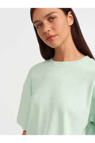 31067 Cotton Padded T-shirt-light green-light green - 4