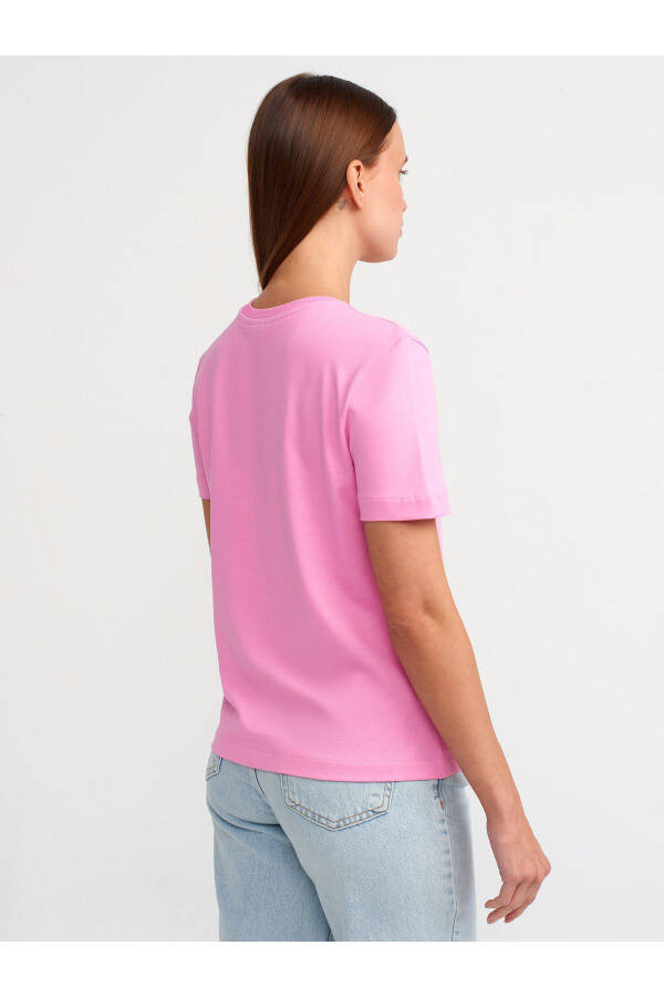 31069 Cotton Crew Neck T-shirt - Pink - 7