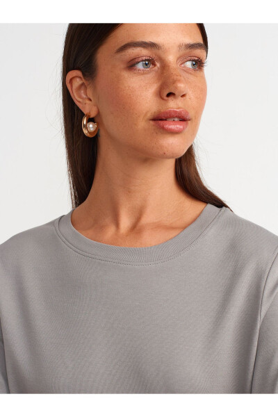 31142 Crew Neck Cotton T-shirt - Grey - 8